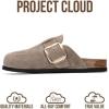 image:imageProject Cloud 100 Genuine Leather Clogs for Women Shoes  Memory Foam Insole NonSlip amp Natural Cork Footbed Arch Support Big Buckle Womens Clogs and Mules Footwear ManchesterTaupe