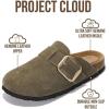 image:imageProject Cloud 100 Genuine Leather Clogs for Women Shoes  Memory Foam Insole NonSlip amp Natural Cork Footbed Arch Support Big Buckle Womens Clogs and Mules Footwear ManchesterOlive