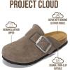 image:imageProject Cloud 100 Genuine Leather Clogs for Women Shoes  Memory Foam Insole NonSlip amp Natural Cork Footbed Arch Support Big Buckle Womens Clogs and Mules Footwear ManchesterMushroom Suede