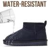image:imageProject Cloud 100 Genuine Leather Girls Boots  Water Resistant amp Lightweight Ankle Boots with Memory Foam  Cozy amp Fur Non Slip Kids Boots for Girls amp Boys Perfect for FallNavy Suede
