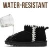 image:imageProject Cloud 100 Genuine Leather Girls Boots  Water Resistant amp Lightweight Ankle Boots with Memory Foam  Cozy amp Fur Non Slip Kids Boots for Girls amp Boys Perfect for FallBlack Stitch