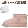 image:imageProject Cloud 100 Genuine Leather Girls Boots  Water Resistant amp Lightweight Ankle Boots with Memory Foam  Cozy amp Fur Non Slip Kids Boots for Girls amp Boys Perfect for FallPink