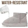 image:imageProject Cloud 100 Genuine Leather Girls Boots  Water Resistant amp Lightweight Ankle Boots with Memory Foam  Cozy amp Fur Non Slip Kids Boots for Girls amp Boys Perfect for FallLightgrey Suede