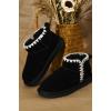 image:imageProject Cloud 100 Genuine Leather Girls Boots  Water Resistant amp Lightweight Ankle Boots with Memory Foam  Cozy amp Fur Non Slip Kids Boots for Girls amp Boys Perfect for FallBlack Stitch