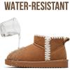 image:imageProject Cloud 100 Genuine Leather Girls Boots  Water Resistant amp Lightweight Ankle Boots with Memory Foam  Cozy amp Fur Non Slip Kids Boots for Girls amp Boys Perfect for FallChestnut Stitch