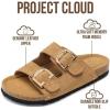 image:imageProject Cloud 100 Genuine Leather Sandals Women Footwear  Lightweight Womens Sandals with Memory Foam Insole amp Natural Cork Footbed Beach Essentials Slides for Women Venita StudChestnut