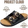 image:imageProject Cloud 100 Genuine Leather Sandals Women Footwear  Lightweight Womens Sandals with Memory Foam Insole amp Natural Cork Footbed Beach Essentials Slides for Women Venita StudBlack