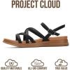 image:imageProject Cloud Wedge Sandals Women Footwear  Comfortable Soft amp Plush Insole Boho Strappy Womens Sandals 2026 with Lightweight and NonSlip Durable Oustole NICEBlack