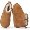 image:imageProject Cloud 100 Genuine Leather Girls Boots  Water Resistant amp Lightweight Ankle Boots with Memory Foam  Cozy amp Fur Non Slip Kids Boots for Girls amp Boys Perfect for FallChestnut