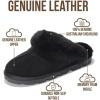 image:imageProject Cloud 100 Genuine Leather amp Australian Shearling Slippers for Women  Cozy Memory Foam Womens Slippers HedyBlack