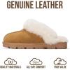 image:imageProject Cloud 100 Genuine Leather amp Australian Shearling Slippers for Women  Cozy Memory Foam Womens Slippers HedyChestnut