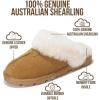 image:imageProject Cloud 100 Genuine Leather amp Australian Shearling Slippers for Women  Cozy Memory Foam Womens Slippers HedyChestnut