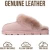 image:imageProject Cloud 100 Genuine Leather amp Australian Shearling Slippers for Women  Cozy Memory Foam Womens Slippers HedyDusty Pink Suede