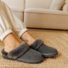 image:imageProject Cloud 100 Genuine Leather amp Australian Shearling Slippers for Women  Cozy Memory Foam Womens Slippers HedyGrey