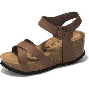 image:imageProject Cloud Genuine Leather Wedge Sandals for Women 2025  Womens Sandals amp Wedges with Memory Foam Insole amp Cork Footbed  Platform Wedges Women Footwear CabanaTan