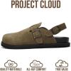 image:imageProject Cloud 100 Genuine Leather Footbed Clogs for Women  Memory Foam Arch Support Slippers for Women  Trendy Slipons Womens Mules amp Clogs Sandals BentonChocolate With Strap