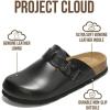 image:imageProject Cloud 100 Genuine Leather Footbed Clogs for Women  Memory Foam Arch Support Slippers for Women  Trendy Slipons Womens Mules amp Clogs Sandals BentonBlack Croco