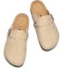 image:imageProject Cloud 100 Genuine Leather Footbed Clogs for Women  Memory Foam Arch Support Slippers for Women  Trendy Slipons Womens Mules amp Clogs Sandals BentonBeige