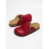 image:imageProject Cloud 100 Genuine Leather Footbed Clogs for Women  Memory Foam Arch Support Slippers for Women  Trendy Slipons Womens Mules amp Clogs Sandals BentonRed