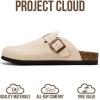image:imageProject Cloud 100 Genuine Leather Footbed Clogs for Women  Memory Foam Arch Support Slippers for Women  Trendy Slipons Womens Mules amp Clogs Sandals BentonOffwhite