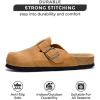 image:imageProject Cloud 100 Genuine Leather Footbed Clogs for Women  Memory Foam Arch Support Slippers for Women  Trendy Slipons Womens Mules amp Clogs Sandals BentonChestnut