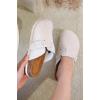 image:imageProject Cloud 100 Genuine Leather Footbed Clogs for Women  Memory Foam Arch Support Slippers for Women  Trendy Slipons Womens Mules amp Clogs Sandals BentonWhite Suede