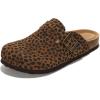 image:imageProject Cloud 100 Genuine Leather Footbed Clogs for Women  Memory Foam Arch Support Slippers for Women  Trendy Slipons Womens Mules amp Clogs Sandals BentonDark Brown Leopard