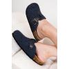 image:imageProject Cloud 100 Genuine Leather Footbed Clogs for Women  Memory Foam Arch Support Slippers for Women  Trendy Slipons Womens Mules amp Clogs Sandals BentonNavy Wool