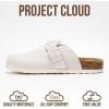 image:imageProject Cloud 100 Genuine Leather Footbed Clogs for Women  Memory Foam Arch Support Slippers for Women  Trendy Slipons Womens Mules amp Clogs Sandals BentonWhite Suede