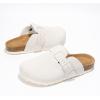 image:imageProject Cloud 100 Genuine Leather Footbed Clogs for Women  Memory Foam Arch Support Slippers for Women  Trendy Slipons Womens Mules amp Clogs Sandals BentonWhite Suede