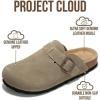 image:imageProject Cloud 100 Genuine Leather Footbed Clogs for Women  Memory Foam Arch Support Slippers for Women  Trendy Slipons Womens Mules amp Clogs Sandals BentonTaupe Suede