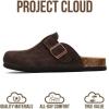image:imageProject Cloud 100 Genuine Leather Footbed Clogs for Women  Memory Foam Arch Support Slippers for Women  Trendy Slipons Womens Mules amp Clogs Sandals BentonChoco Brown Suede
