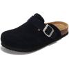 image:imageProject Cloud 100 Genuine Leather Footbed Clogs for Women  Memory Foam Arch Support Slippers for Women  Trendy Slipons Womens Mules amp Clogs Sandals BentonNavy Suede