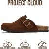 image:imageProject Cloud 100 Genuine Leather Footbed Clogs for Women  Memory Foam Arch Support Slippers for Women  Trendy Slipons Womens Mules amp Clogs Sandals BentonCacao Suede
