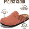 image:imageProject Cloud 100 Genuine Leather Footbed Clogs for Women  Memory Foam Arch Support Slippers for Women  Trendy Slipons Womens Mules amp Clogs Sandals BentonCoral Suede