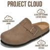 image:imageProject Cloud 100 Genuine Leather Footbed Clogs for Women  Memory Foam Arch Support Slippers for Women  Trendy Slipons Womens Mules amp Clogs Sandals BentonTan