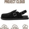 image:imageProject Cloud 100 Genuine Leather Footbed Clogs for Women  Memory Foam Arch Support Slippers for Women  Trendy Slipons Womens Mules amp Clogs Sandals BentonBlack With Strap