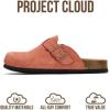 image:imageProject Cloud 100 Genuine Leather Footbed Clogs for Women  Memory Foam Arch Support Slippers for Women  Trendy Slipons Womens Mules amp Clogs Sandals BentonCoral Suede