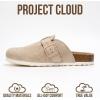 image:imageProject Cloud 100 Genuine Leather Footbed Clogs for Women  Memory Foam Arch Support Slippers for Women  Trendy Slipons Womens Mules amp Clogs Sandals BentonSand Suede