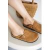 image:imageProject Cloud 100 Genuine Leather Footbed Clogs for Women  Memory Foam Arch Support Slippers for Women  Trendy Slipons Womens Mules amp Clogs Sandals BentonChestnut