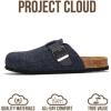image:imageProject Cloud 100 Genuine Leather Footbed Clogs for Women  Memory Foam Arch Support Slippers for Women  Trendy Slipons Womens Mules amp Clogs Sandals BentonNavy Wool