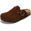 image:imageProject Cloud 100 Genuine Leather Footbed Clogs for Women  Memory Foam Arch Support Slippers for Women  Trendy Slipons Womens Mules amp Clogs Sandals BentonCacao Suede