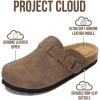 image:imageProject Cloud 100 Genuine Leather Footbed Clogs for Women  Memory Foam Arch Support Slippers for Women  Trendy Slipons Womens Mules amp Clogs Sandals BentonFossil Suede