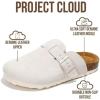 image:imageProject Cloud 100 Genuine Leather Footbed Clogs for Women  Memory Foam Arch Support Slippers for Women  Trendy Slipons Womens Mules amp Clogs Sandals BentonWhite Suede