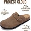 image:imageProject Cloud 100 Genuine Leather Footbed Clogs for Women  Memory Foam Arch Support Slippers for Women  Trendy Slipons Womens Mules amp Clogs Sandals BentonBrown Sugar Leather
