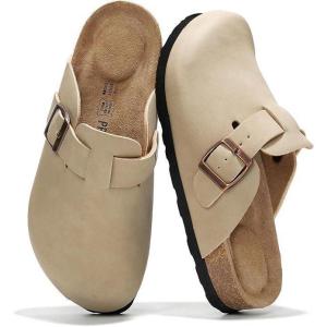 image:imageProject Cloud 100 Genuine Leather Footbed Clogs for Women  Memory Foam Arch Support Slippers for Women  Trendy Slipons Womens Mules amp Clogs Sandals BentonBeige