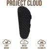 image:imageProject Cloud 100 Genuine Leather Beach Sandals Women with Lightweight amp Comfortable Slides for Women  Non Slip Big Buckle with Memory Foam Slingback Womens Sandals GardaBlack