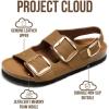 image:imageProject Cloud 100 Genuine Leather Beach Sandals Women with Lightweight amp Comfortable Slides for Women  Non Slip Big Buckle with Memory Foam Slingback Womens Sandals GardaTan  Rose Gold Buckle
