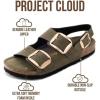 image:imageProject Cloud 100 Genuine Leather Beach Sandals Women with Lightweight amp Comfortable Slides for Women  Non Slip Big Buckle with Memory Foam Slingback Womens Sandals GardaOlive Leather