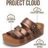 image:imageProject Cloud Platform Sandals Women  Strappy Wedges with Comfortable Plush amp Soft Insole  Lightweight amp Non Slip Platform Sandals for Women Footwear ProudBrown Quartz